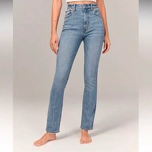 Abercrombie & Fitch 90s Slim Straight Ultra High Rise Jeans Curve Love